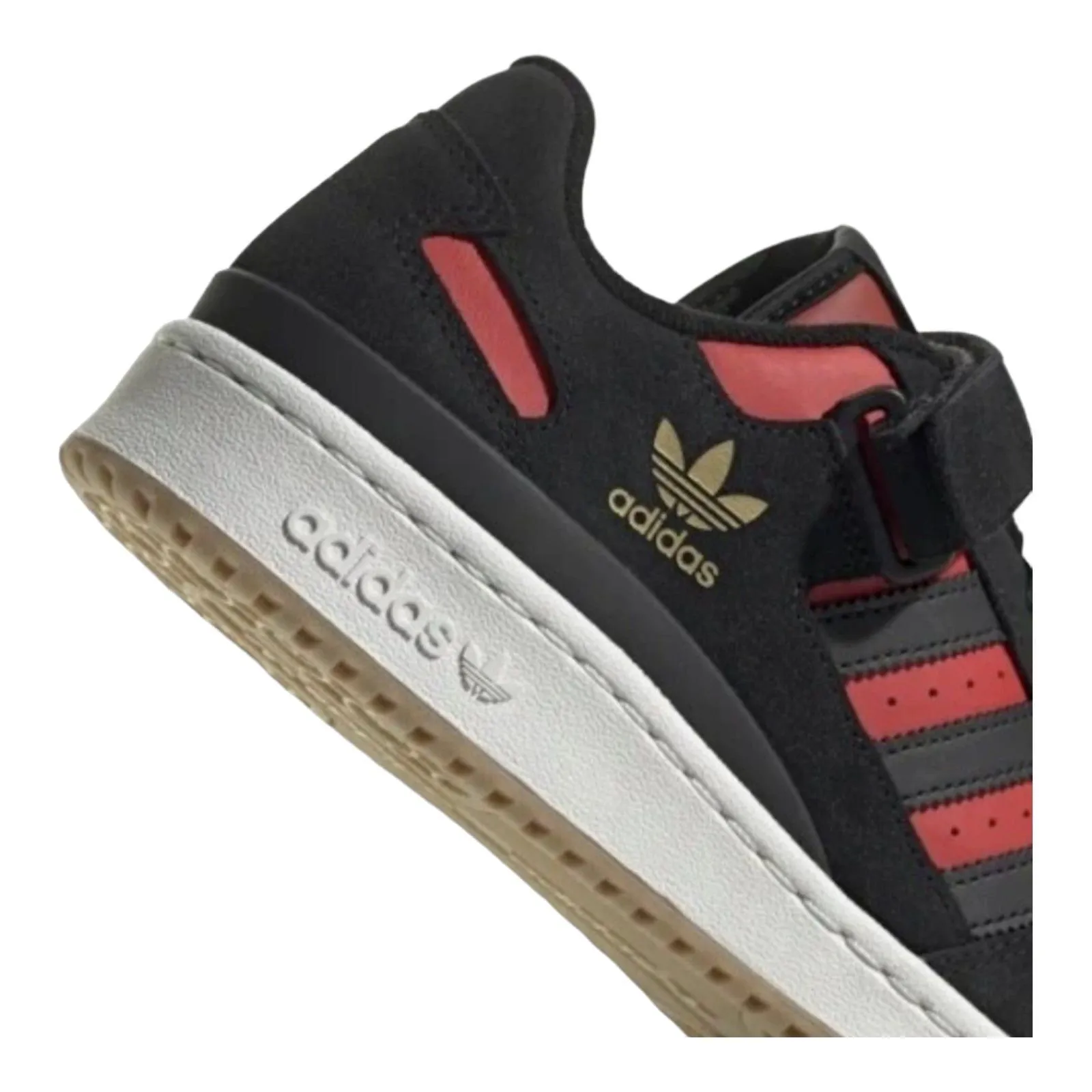 adidas Originals Forum Low Trainers - Core Black / Vivid Red