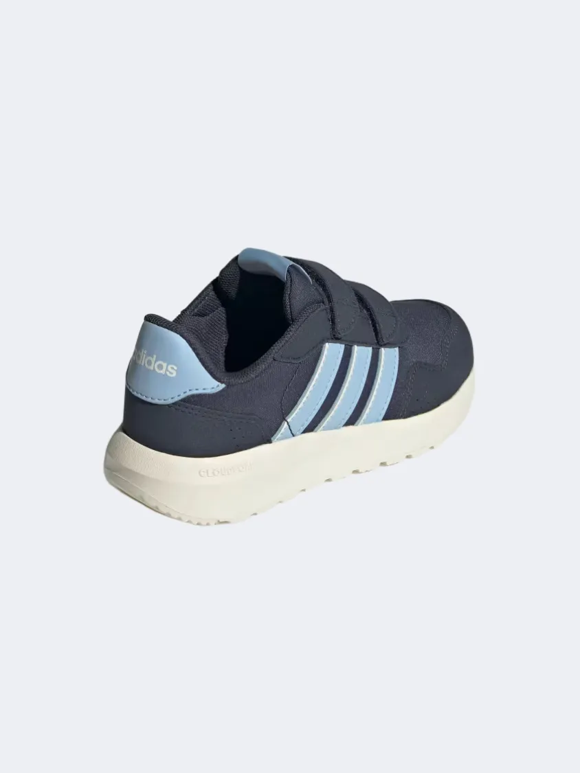 Adidas Run 60S CF Ps-Boys Sportswear Shoes Navy/Blue/Off White