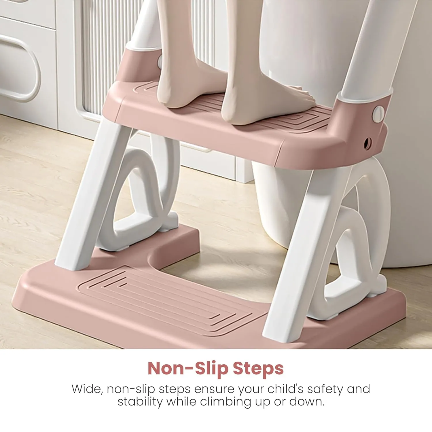 Baybee Crown Western Toilet Potty Seat for Kids, Baby Potty Training Seat Chair with Ladder, Adjustable Step Height, Cushion Seat