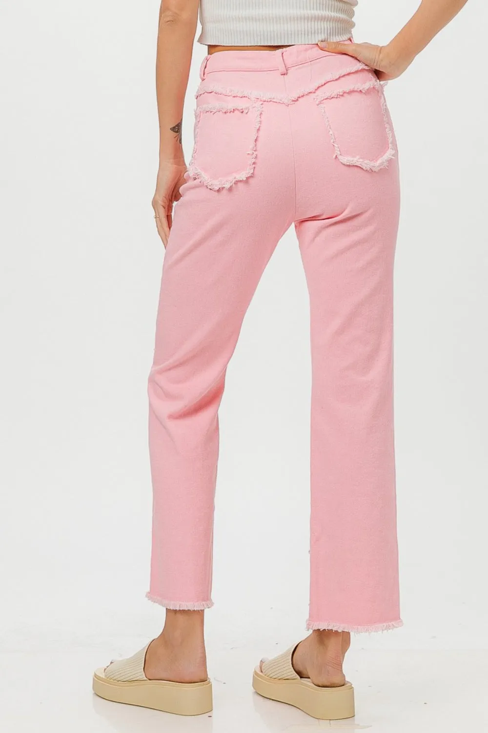 BiBi Washed Pearl Embellished Pants