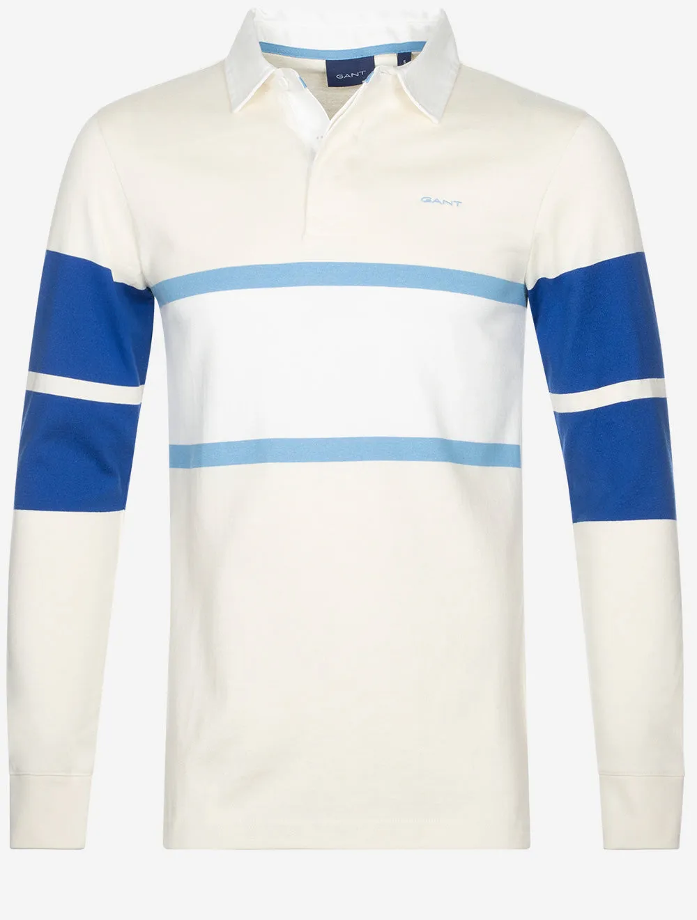 Colour Blocked Long Sleeve Rugger Cream