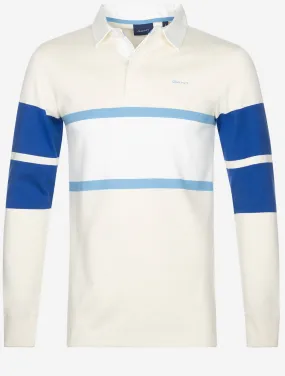 Colour Blocked Long Sleeve Rugger Cream