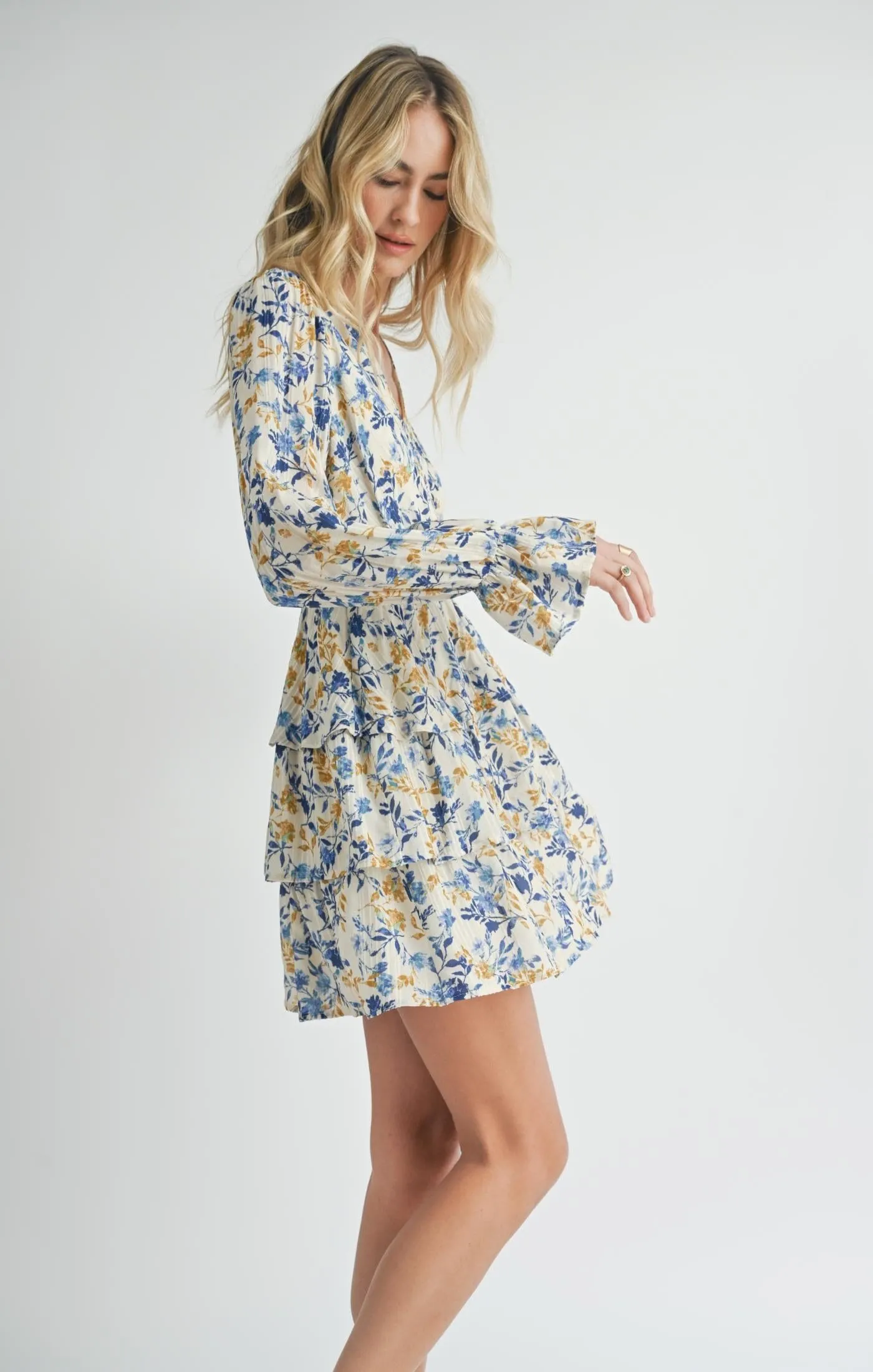 ELENA TIERED MINI DRESS