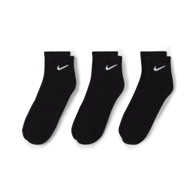 Everyday Cushioned Training Ankle Socks (3 Pairs) 'Black/White'