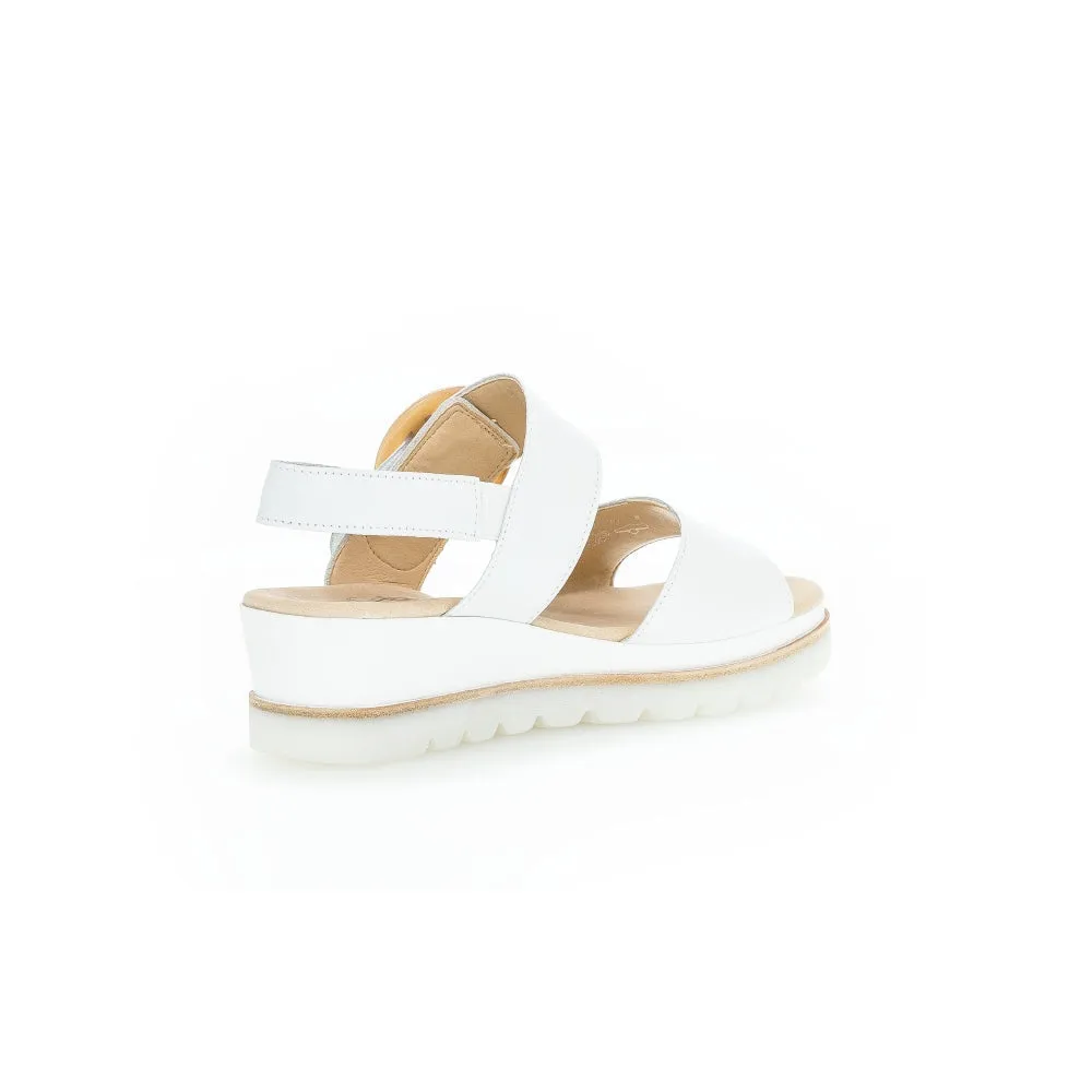 Gabor 44.645.21 Yeo Ladies White Leather Touch Fastening Sandals