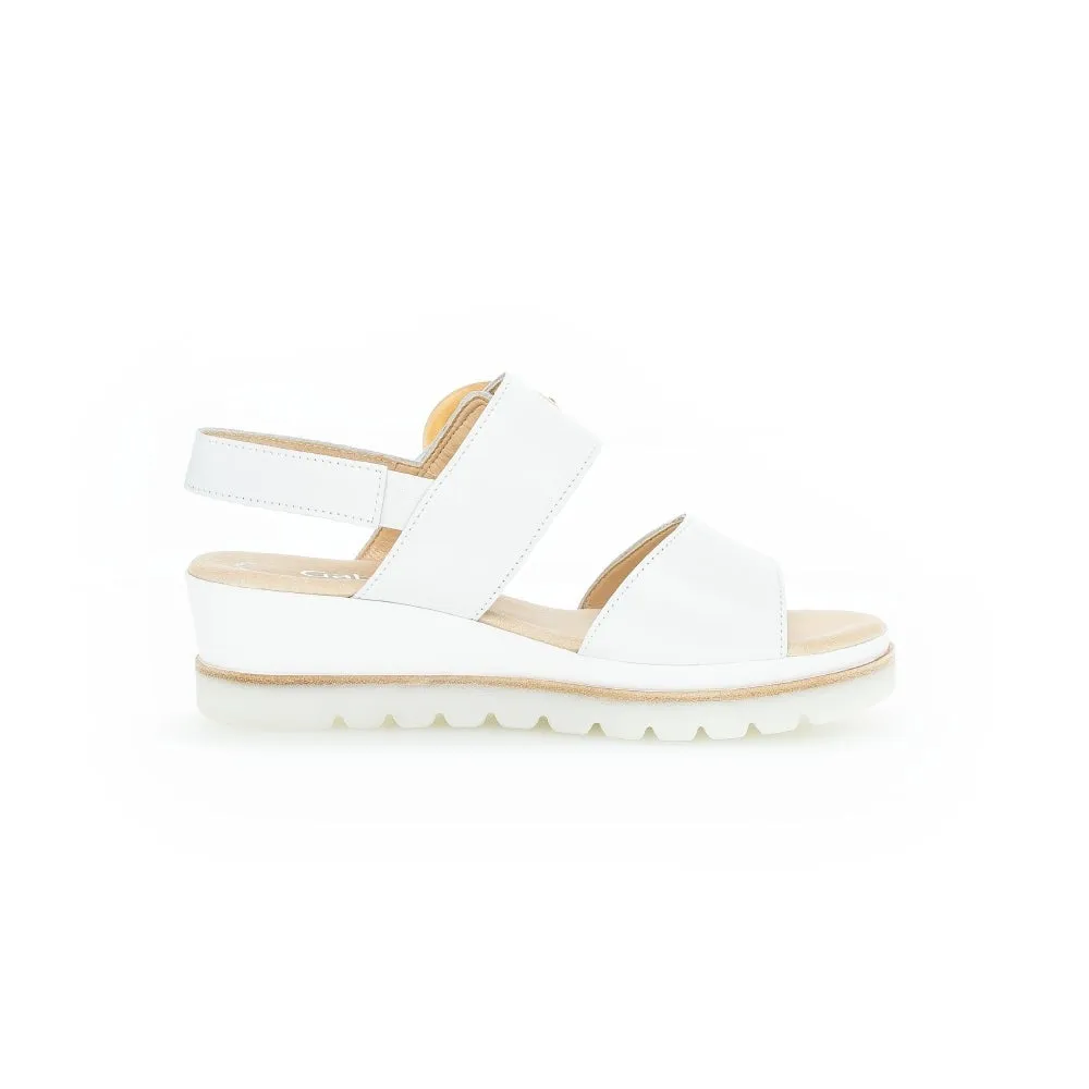 Gabor 44.645.21 Yeo Ladies White Leather Touch Fastening Sandals