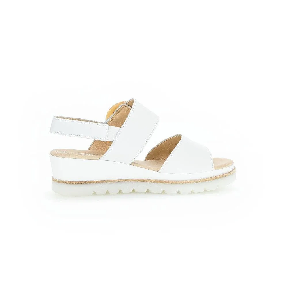 Gabor 44.645.21 Yeo Ladies White Leather Touch Fastening Sandals