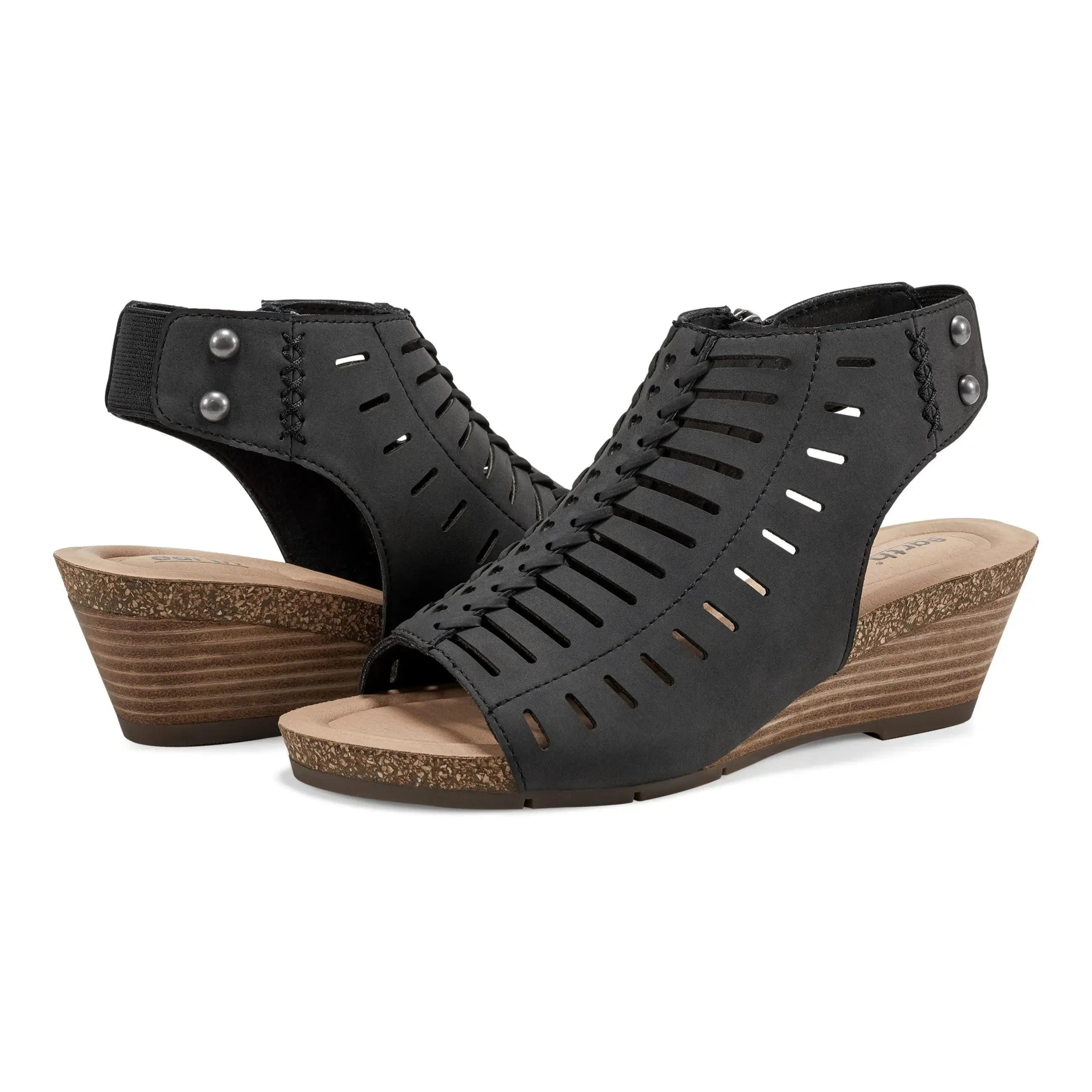 Hana Round Toe Laser Cut Dress Sandals