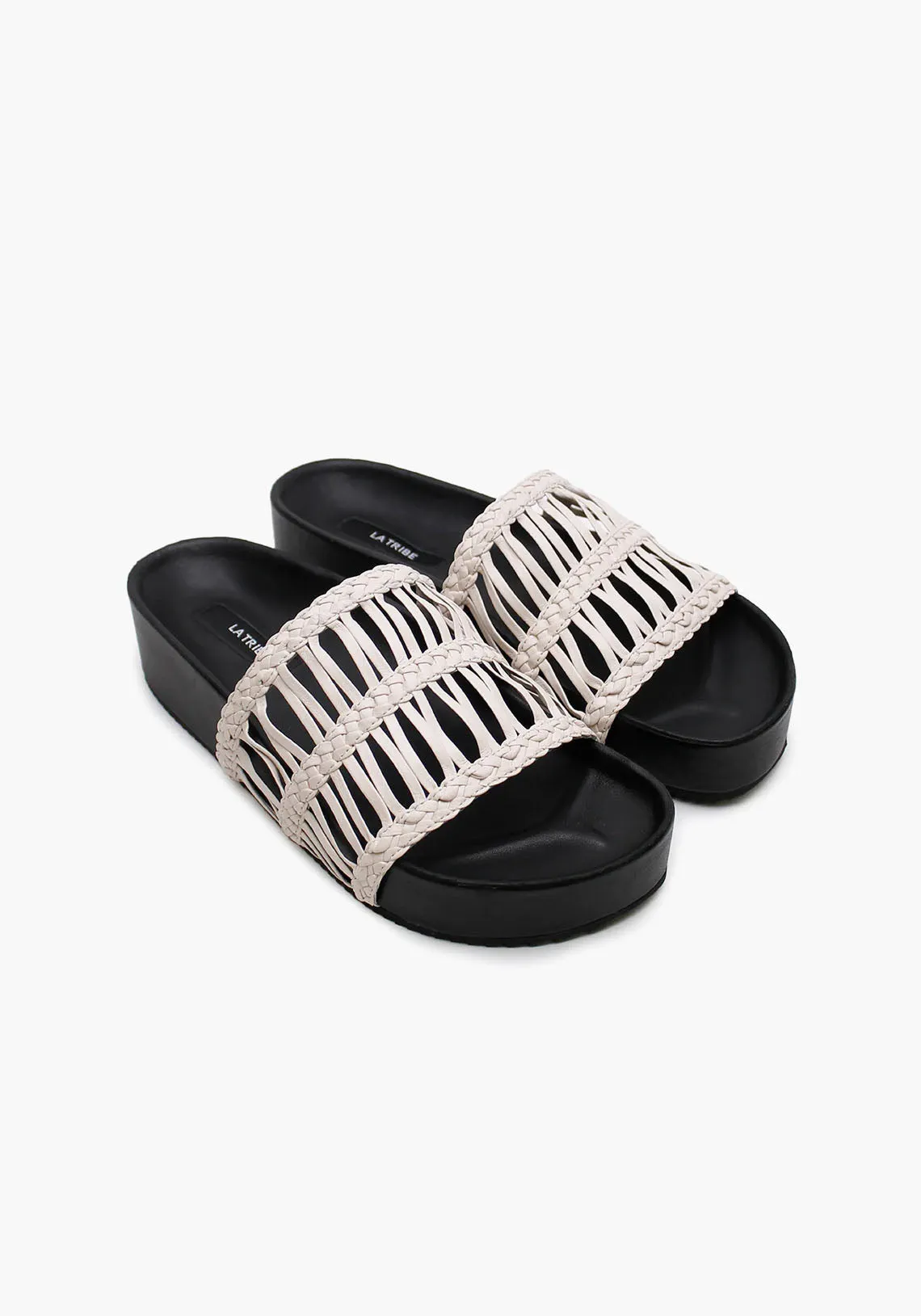 LOU PLATFORM SLIDE MIST/BLACK