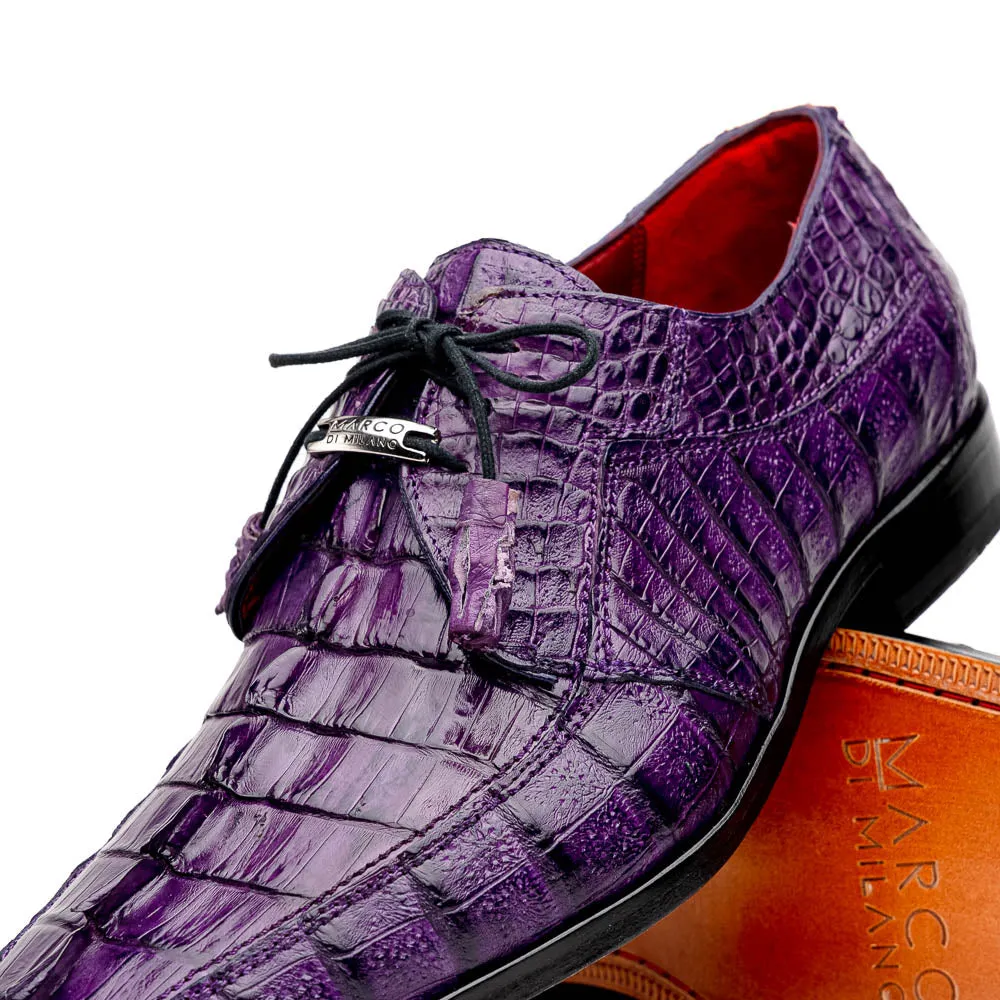 Marco Di Milano Cancun Caiman Fuscus and Leather Purple