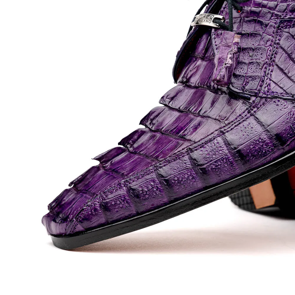 Marco Di Milano Cancun Caiman Fuscus and Leather Purple