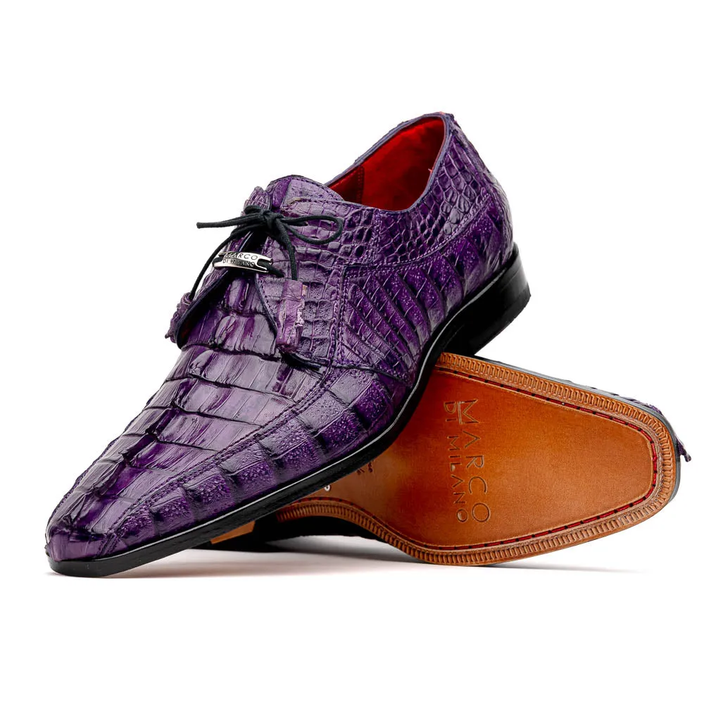 Marco Di Milano Cancun Caiman Fuscus and Leather Purple