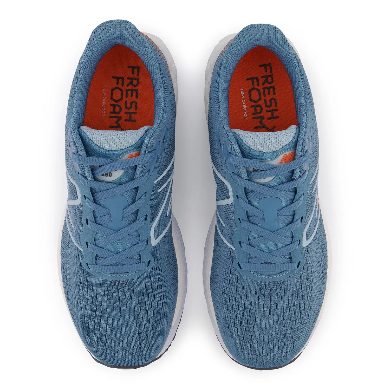 Men's New Balance Fresh Foam X 880v12 Color: Spring Tide with Vibrant Orange & Morning Fog