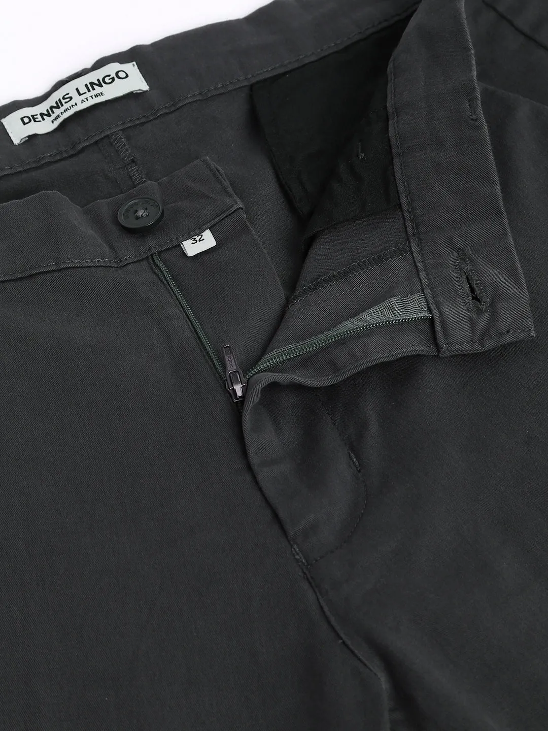 Men's Tapered Fit Cotton Chinos (Charcoalgrey)