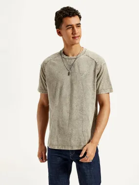 Men's Washed Crew Neck T-Shirt