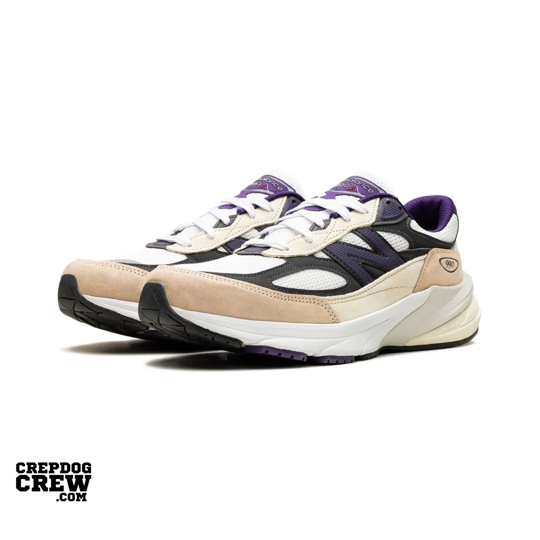 New Balance 990v6 MiUSA Teddy Santis White Black Plum