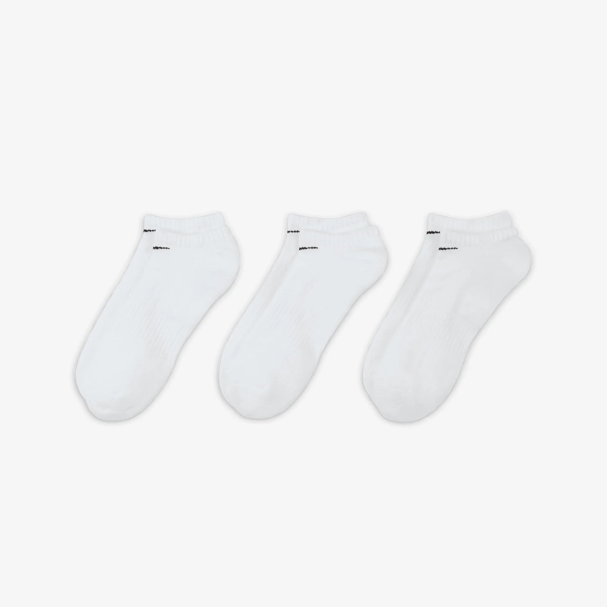 NIKE | EVERYDAY CUSHIONED TRAINING NO-SHOW SOCKS { WHITE/BLACK