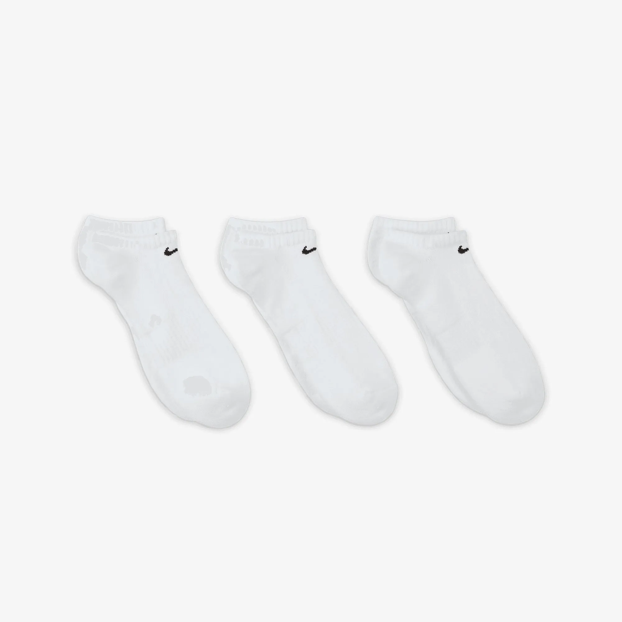 NIKE | EVERYDAY CUSHIONED TRAINING NO-SHOW SOCKS { WHITE/BLACK