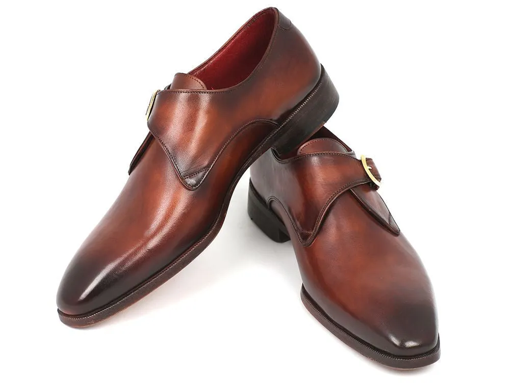 Paul Parkman Brown & Camel Monkstrap Shoes