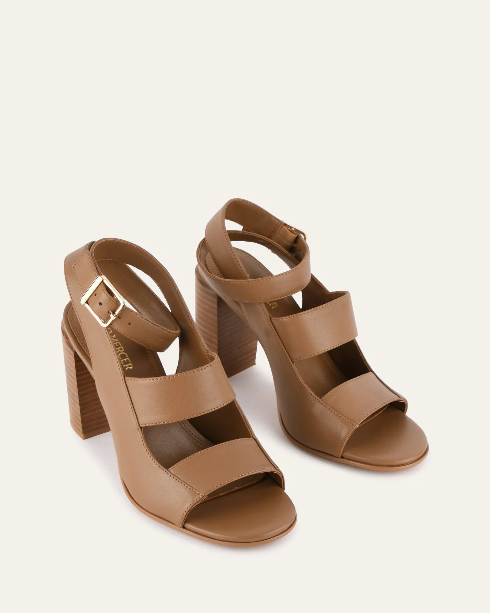 PENNY HIGH SANDALS TAN LEATHER