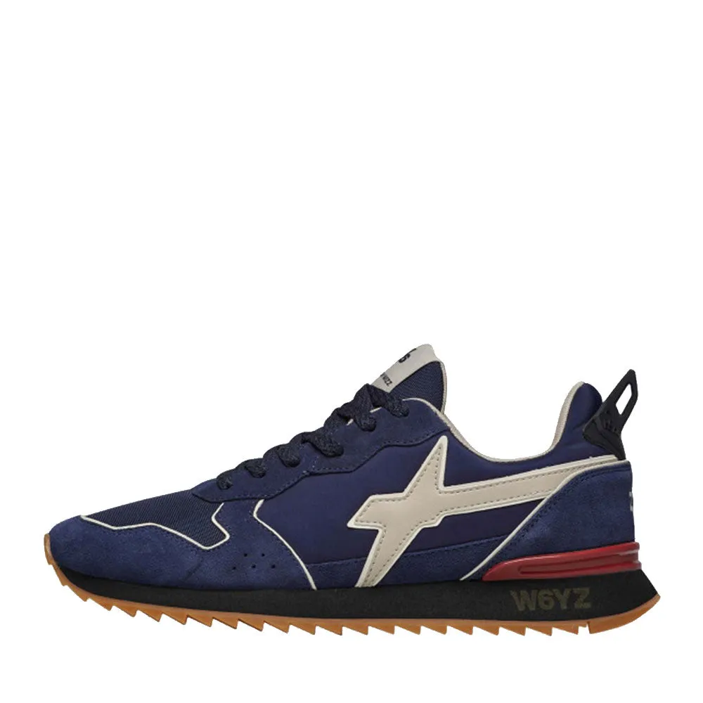 Scarpe Uomo W6YZ Sneakers Jet-M. in Tessuto Tecnico e Suede colore Navy e Tan