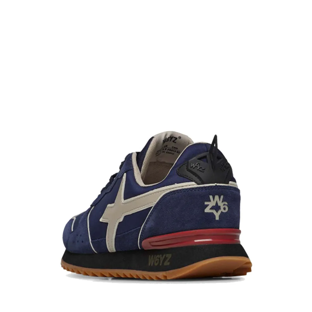 Scarpe Uomo W6YZ Sneakers Jet-M. in Tessuto Tecnico e Suede colore Navy e Tan