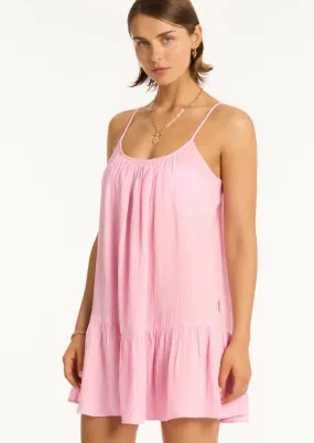 Sea Level Sunset Short Sundress Pink