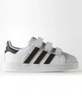 Superstar Foundation White/Black/White Shoes (Little Kids)