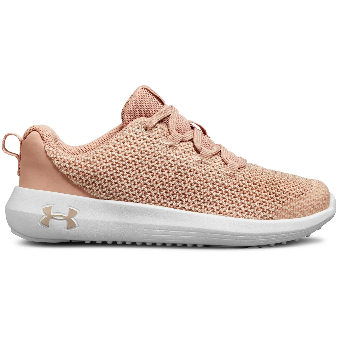 Under Armour Flushed Pink/Ivory/Metallic Faded Gold Ripple Sneaker