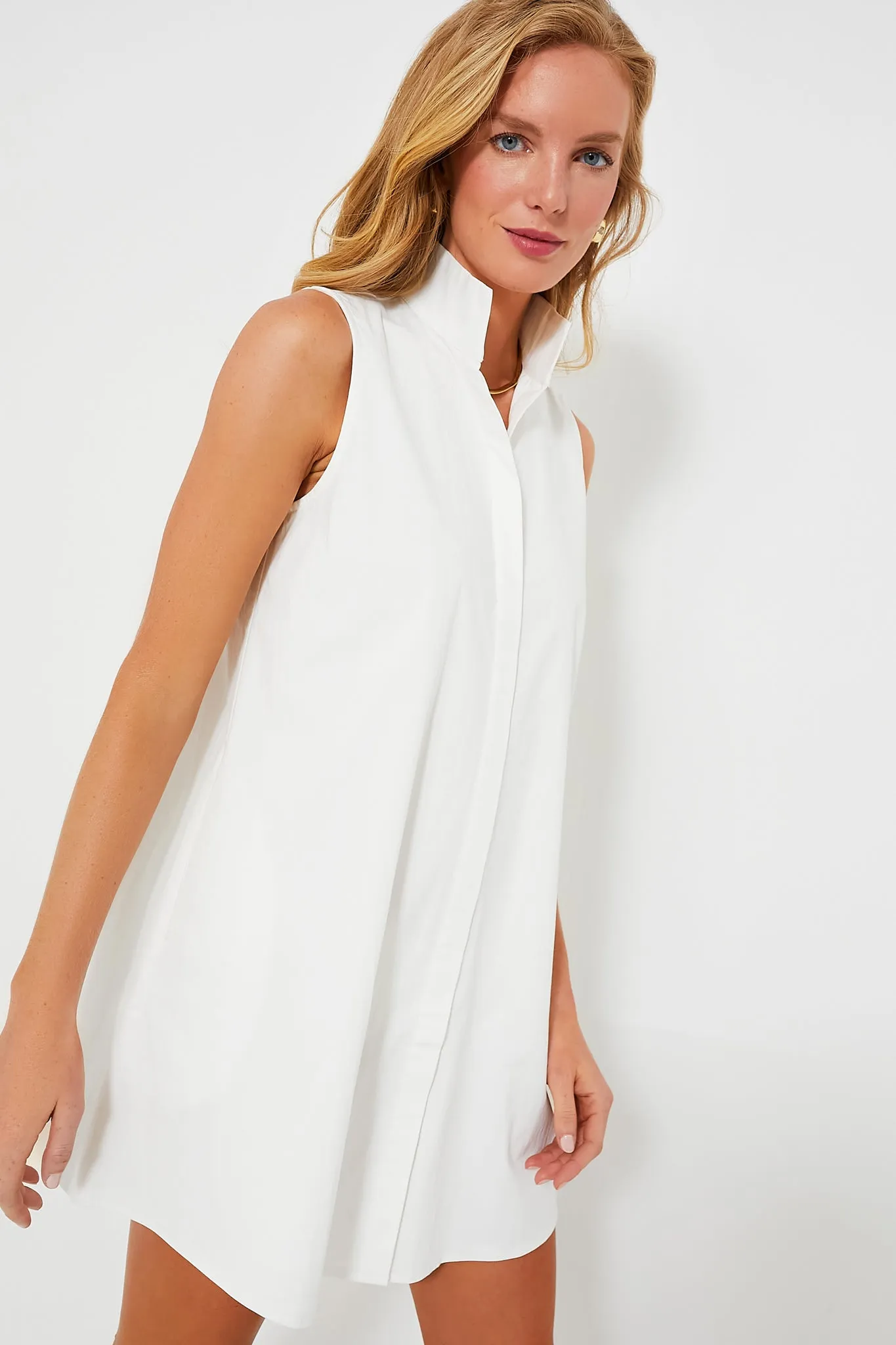 White Sleeveless Charlie Dress