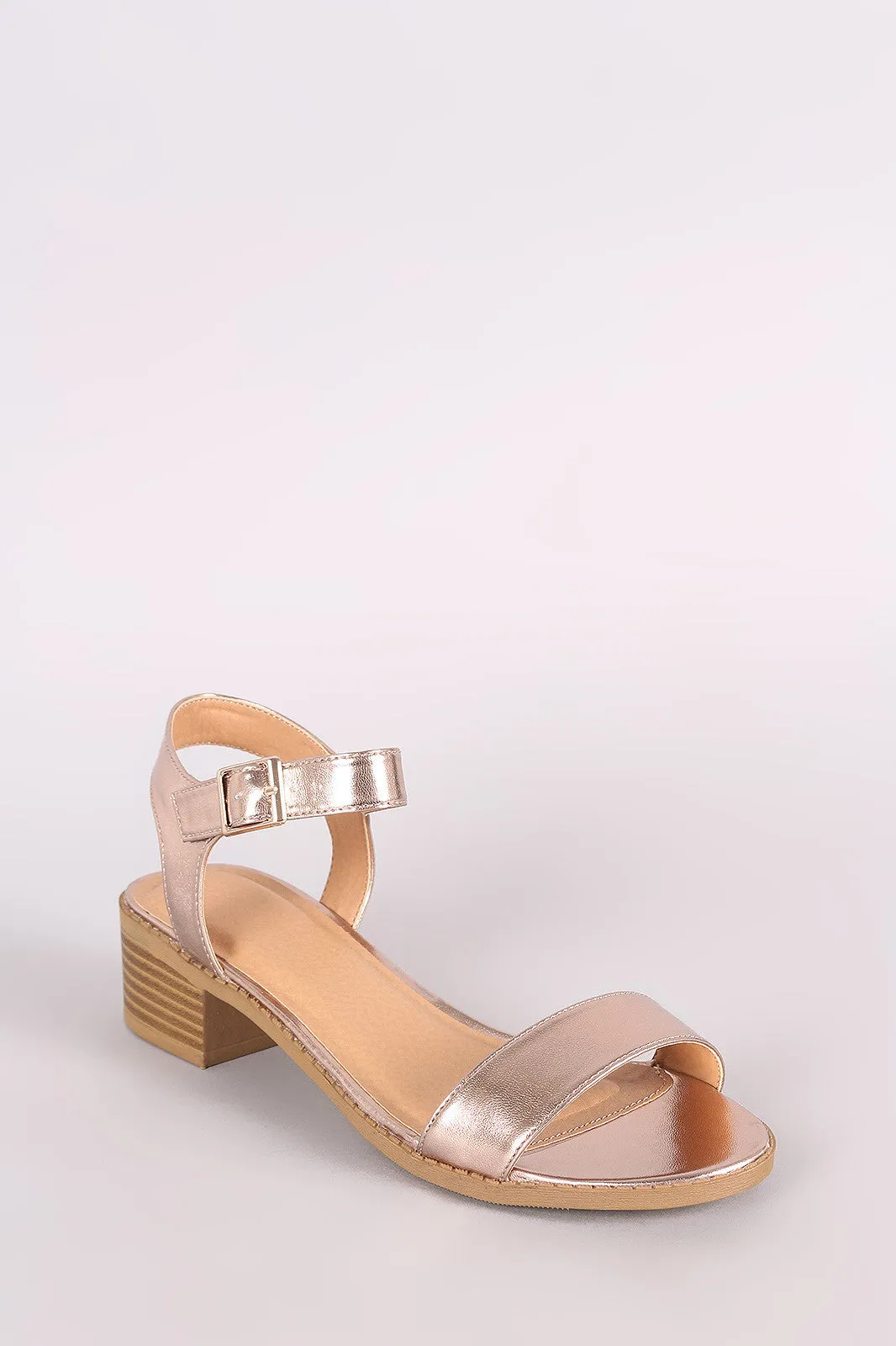 Wild Diva Lounge Open Toe Chunky Heel Sandal