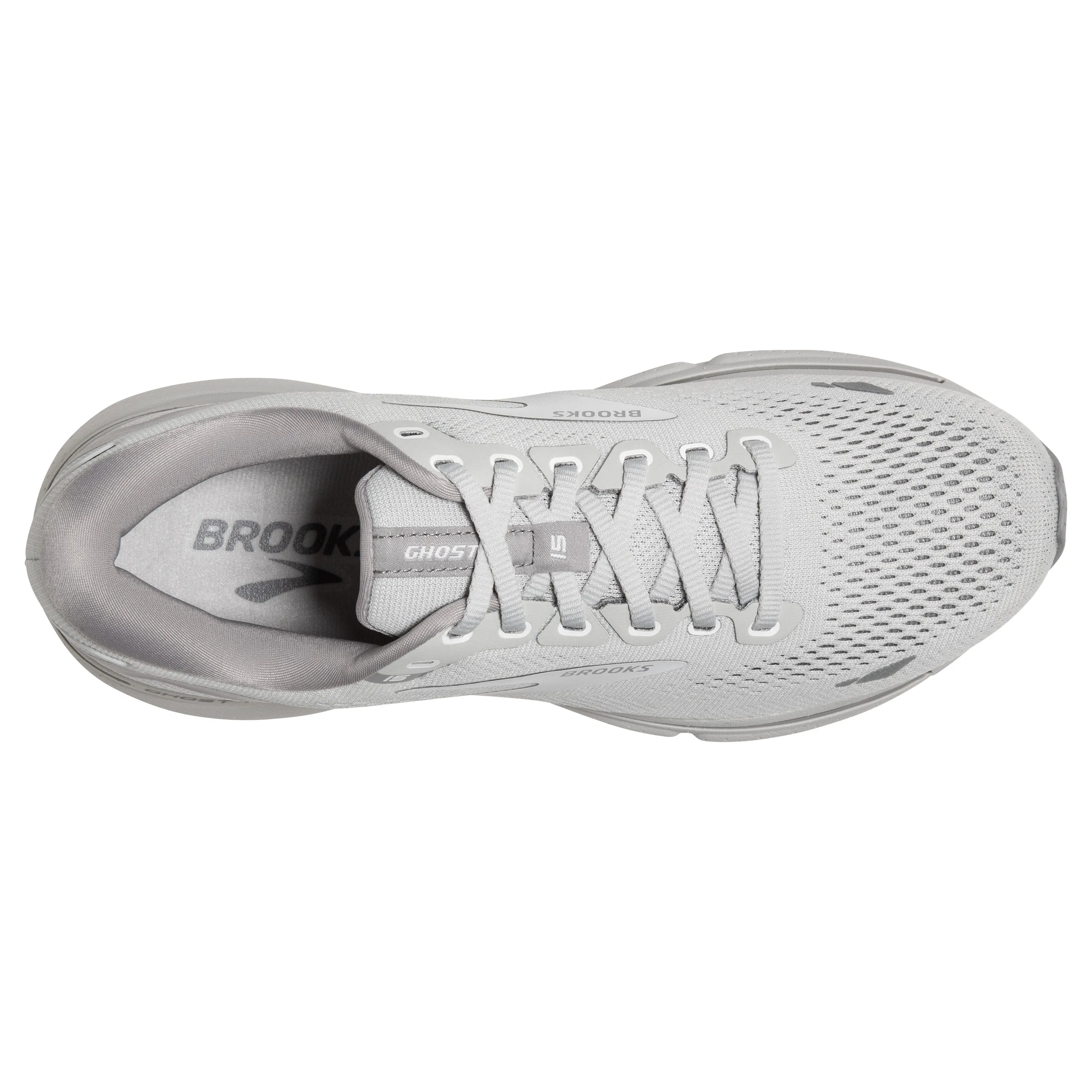 Women's Brooks Ghost 15 1203801B112 Color: Oyster/Alloy/White