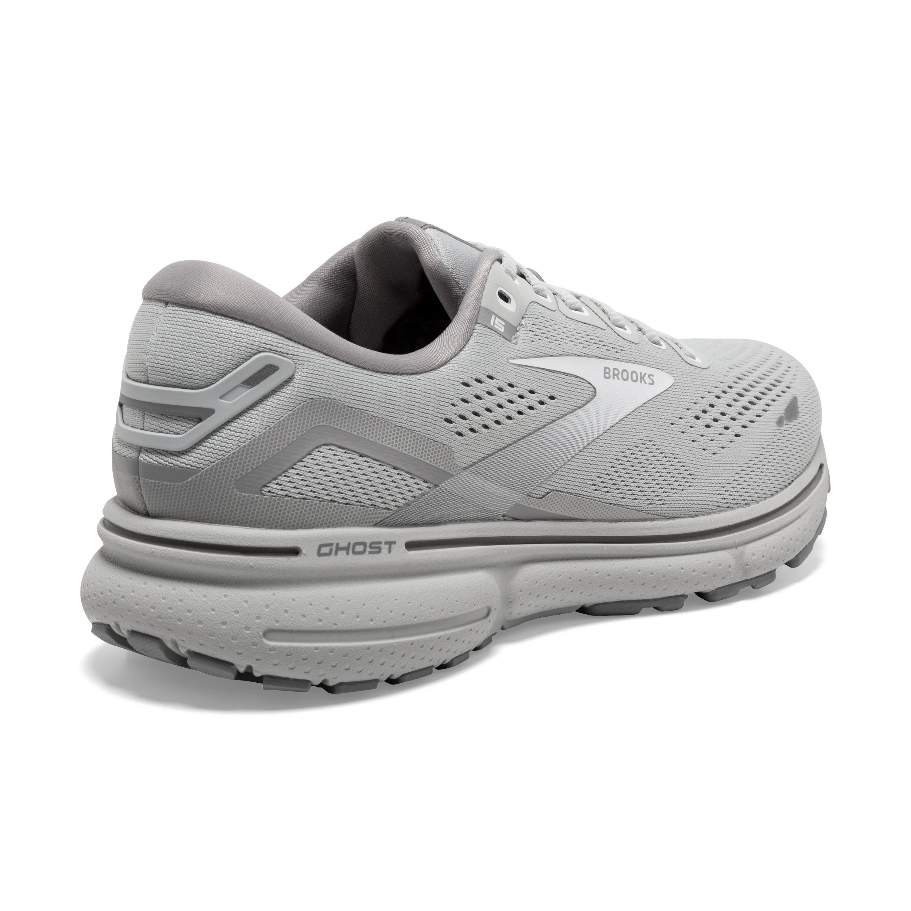 Women's Brooks Ghost 15 1203801B112 Color: Oyster/Alloy/White