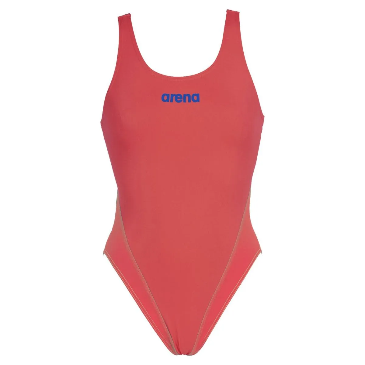 WOMEN'S SOLID SWIM TECH HIGH - FLUO RED