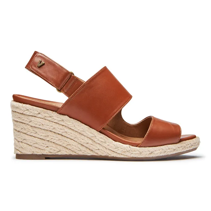 Womens Vionic Brooke Wedge Sandal Cognac